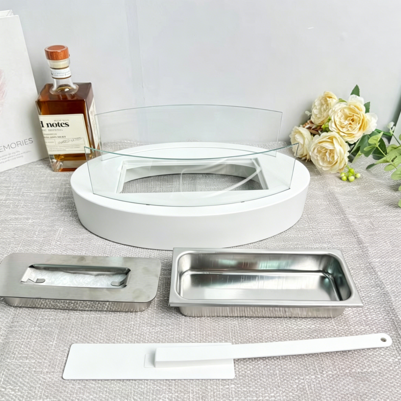 🔥Solange der Vorrat reicht 40 % Rabatt!🎉Tisch-Bioethanol-Feuerstelle mit Glasscheibe