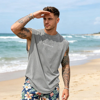 Herren Vintage Tanktop "Acid-Wash" – Luftig, Locker & Maskulin