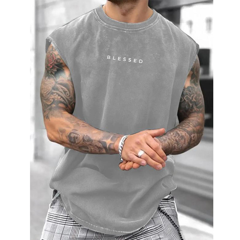 Herren Vintage Tanktop "Acid-Wash" – Luftig, Locker & Maskulin