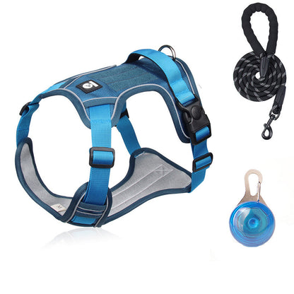 📢📢40 % RABATT !! ⏰Hundegeschirr ohne Zugkraft mit Leine und Halsband mit LED