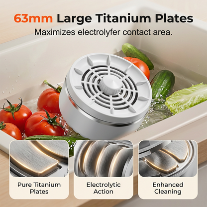 Elektrolyse-Lebensmittelreiniger mit Titanplatten – entfernt Pestizide & Bakterien von Obst, Gemüse & Fleisch – für mehr Sauberkeit in der Küche