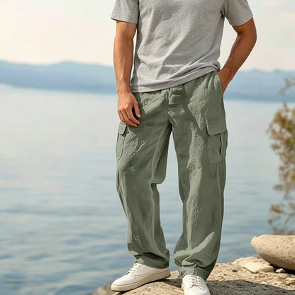 🔥Solange der Vorrat reicht 40 % Rabatt!🎉Lässiger Komfort: Cargo-Hose aus Baumwolle & Leinen 🌿✨