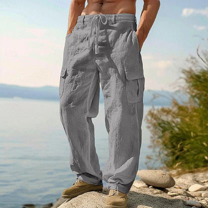 🔥Solange der Vorrat reicht 40 % Rabatt!🎉Lässiger Komfort: Cargo-Hose aus Baumwolle & Leinen 🌿✨