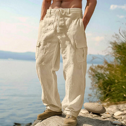 🔥Solange der Vorrat reicht 40 % Rabatt!🎉Lässiger Komfort: Cargo-Hose aus Baumwolle & Leinen 🌿✨