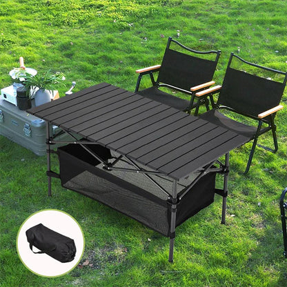 🌄Neuheit 49% RABATT!🏕️ Tragbarer Campingtisch – Klappbar, Kohlenstoffstahl, Schnellaufbau🪑