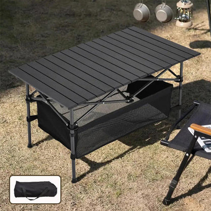 🌄Neuheit 49% RABATT!🏕️ Tragbarer Campingtisch – Klappbar, Kohlenstoffstahl, Schnellaufbau🪑