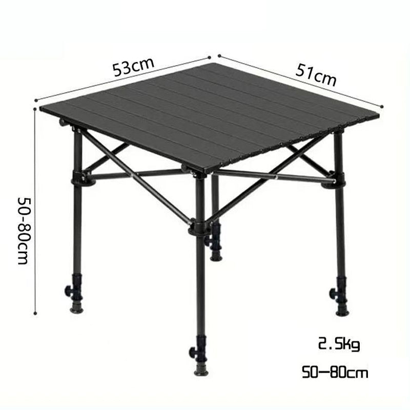 🌄Neuheit 49% RABATT!🏕️ Tragbarer Campingtisch – Klappbar, Kohlenstoffstahl, Schnellaufbau🪑