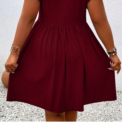 👗 50% RABATT! ⏰ Damenkleid mit V-Ausschnitt & Rüschenbesatz – inklusive kostenloser Halskette – Romantischer Look, leichter Stoff & perfekt für Frühling, Sommer oder besondere Anlässe 🌸