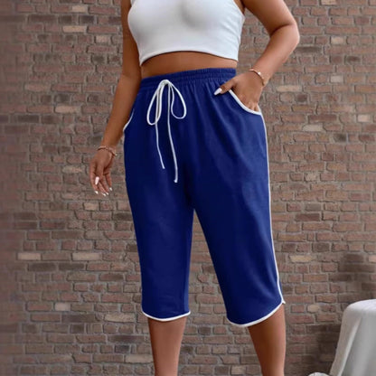 📢📢50% RABATT !! ⏰ Damen-Caprihose mit Kordelzug und Taschen