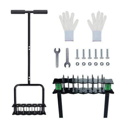 🌱 LIMITED-TIME 50% RABATT! ✨ Manueller Rasenbelüfter – Karbonstahl, Fußteller, Höhenverstellbar ✨