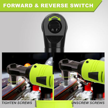 📢 50 % Rabatt !! ⏰🔒 Kabelloses elektrisches Ratschenschlüssel-Set, kompaktes Akku-Reparaturwerkzeug für Auto- & Heimwerker-Reparaturen