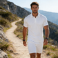 🔥Solange der Vorrat reicht 40 % Rabatt!🎉Zweiteiliges Sommer-Set für Herren aus Polohemd und Shorts