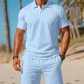 🔥Solange der Vorrat reicht 40 % Rabatt!🎉Zweiteiliges Sommer-Set für Herren aus Polohemd und Shorts
