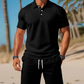 🔥Solange der Vorrat reicht 40 % Rabatt!🎉Zweiteiliges Sommer-Set für Herren aus Polohemd und Shorts
