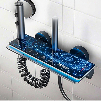 🥳2026 HOT SALE🥳💞50K+ VERKAUFT!💧🌙 50% RABATT! Duschsystem mit Digitalanzeige – Sternenhimmel-LED, integrierte Ablage. 4 Strahlarten, Legierungskorpus. Spa für Zuhause. ✨🚿