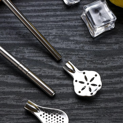 ZEITLICH BEGRENZT 50% RABATT! 2-in-1 Strohhalm-Löffel aus 304 Edelstahl – Trinkhalm & Rührlöffel in einem, abnehmbares Design & ökologisch wiederverwendbar