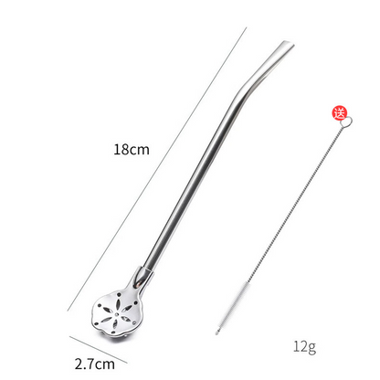 ZEITLICH BEGRENZT 50% RABATT! 2-in-1 Strohhalm-Löffel aus 304 Edelstahl – Trinkhalm & Rührlöffel in einem, abnehmbares Design & ökologisch wiederverwendbar