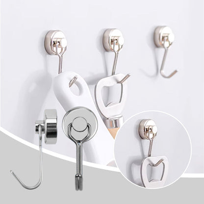✨ NUR FÜR BEGRENZTE ZEIT 50% RABATT! ⚡Starker 360° drehbarer Magnet-Haken – zur Montage ohne Bohren – ideal für Küche, Büro & Wohnung – hält sicher auf Metalloberflächen🧲🪝