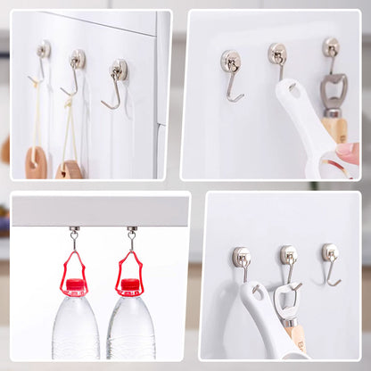 ✨ NUR FÜR BEGRENZTE ZEIT 50% RABATT! ⚡Starker 360° drehbarer Magnet-Haken – zur Montage ohne Bohren – ideal für Küche, Büro & Wohnung – hält sicher auf Metalloberflächen🧲🪝