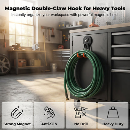 🧲 KAUFE 2, ERHALTE 1 GRATIS! 🪝 Magnet-Doppelklauenhaken – Starker Halt & vielseitig ✨