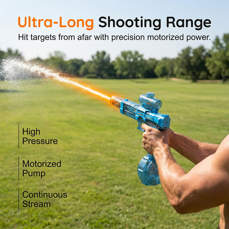 💦 50% RABATT FLASH SALE! Elektrische Wasserpistole mit großem Magazin – Schnellfeuer, große Reichweite & perfekt für Garten, Strand & Poolpartys 🔫💦 【Nur für kurze Zeit】✨