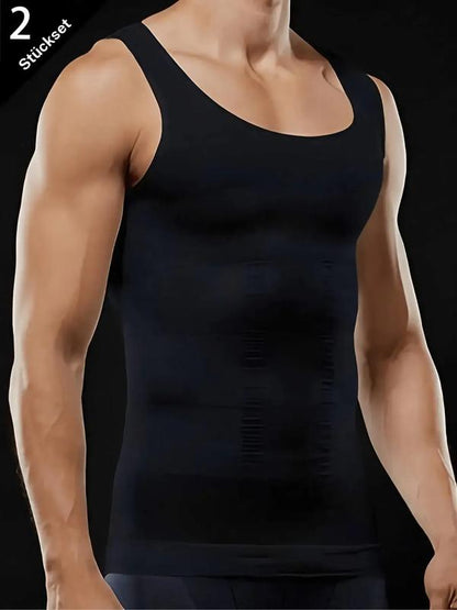 🎽 50% RABATT! ⚡Kompressionsshirt für Herren, Slim Fit, figurformendes Unterhemd