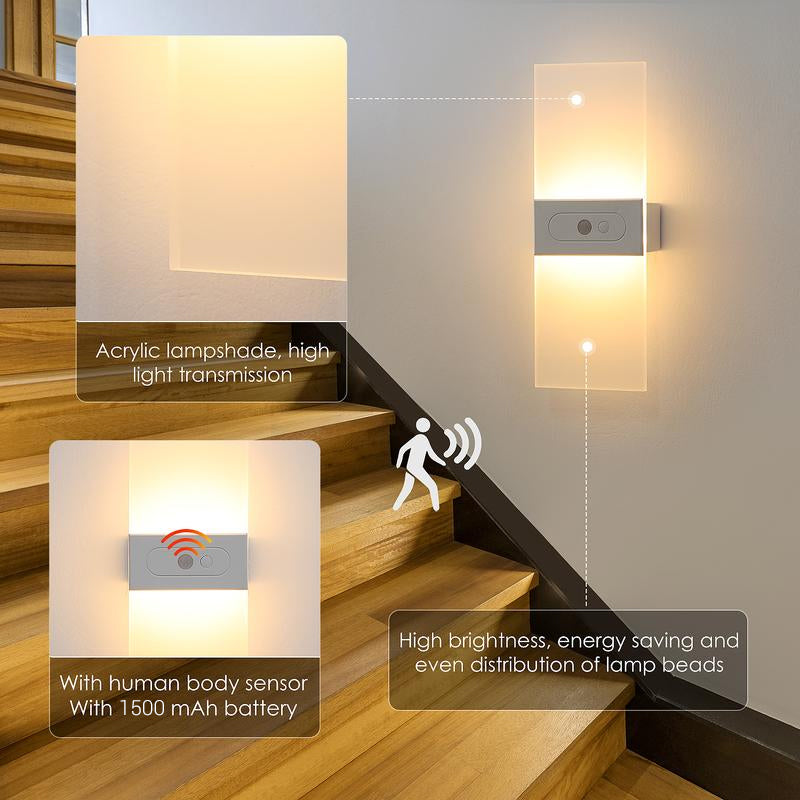 🏠💡 50% RABATT! Wiederaufladbare Wandleuchte mit Bewegungsmelder – Kabellos, 3 Modi & warmweißes Licht – Perfekt für Flur, Treppen & Keller ✨