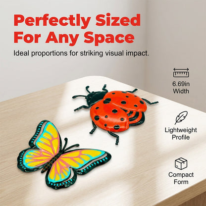 🐝 LIMITIERTE AKTION: 50 % RABATT! ✨ 3D-Insekten-Wanddekoration – Biene, Schmetterling, Marienkäfer, wetterbeständig