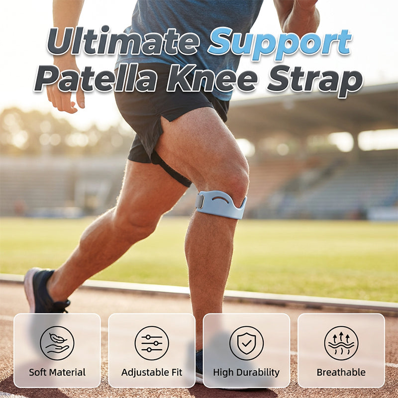 🔥50% SOMMER-RABATT | 1 Paar Patellaband Kniestütze 🏃 Stoßdämpfend & atmungsaktiv für Laufen, Sport & Alltag