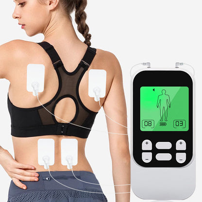 ⚡💪 50% RABATT! Muskelstimulator mit 10 Modi, 2 Kanälen & 30 Intensitätsstufen – Kompakt, wiederaufladbar, für Rücken, Nacken & Schultern, inkl. 4 Elektrodenpads ✨