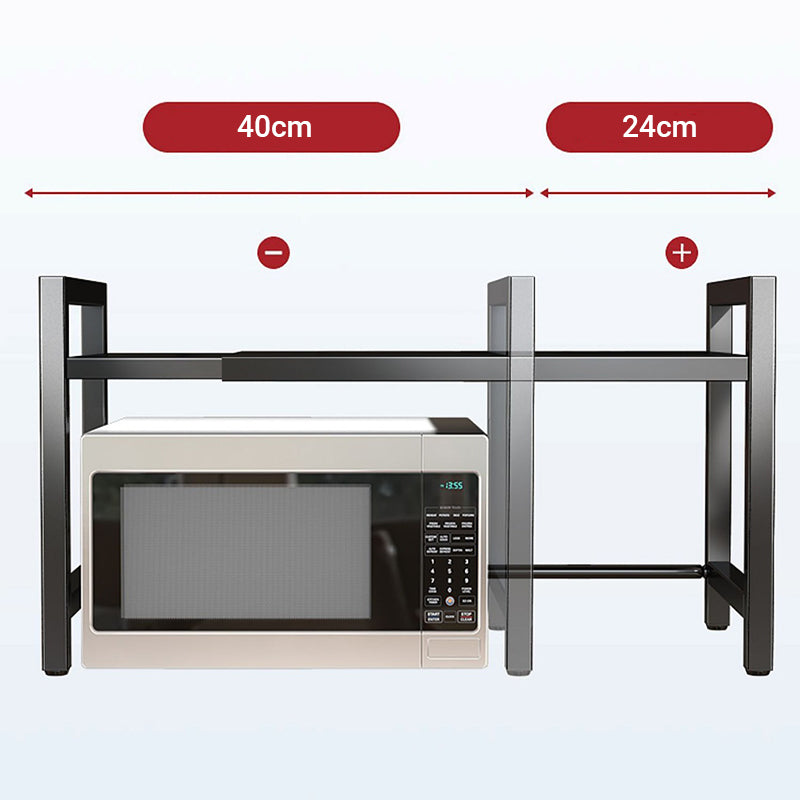 🧰 50% RABATT! 🍳 Erweiterbares Mikrowellenregal – Verstellbar, 75 kg Tragkraft & mit Haken – Ideal für Küche, Speisekammer & Werkstatt 🏠