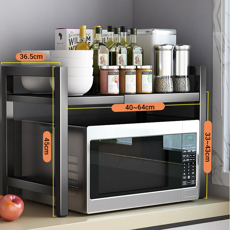 🧰 50% RABATT! 🍳 Erweiterbares Mikrowellenregal – Verstellbar, 75 kg Tragkraft & mit Haken – Ideal für Küche, Speisekammer & Werkstatt 🏠