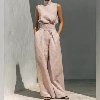 👗 2-teiliges Set für Damen – ärmelloses Top & weite Hose, minimalistisch, elegant & vielseitig für Alltag, Büro & besondere Anlässe 🌸