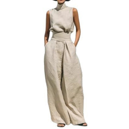 👗 2-teiliges Set für Damen – ärmelloses Top & weite Hose, minimalistisch, elegant & vielseitig für Alltag, Büro & besondere Anlässe 🌸