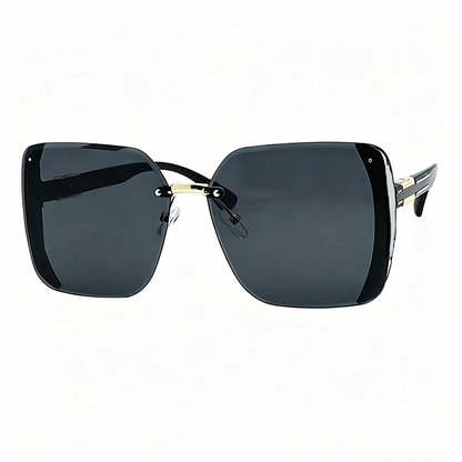 🕶️✨ Rahmenlose, übergroße Sonnenbrille in quadratischer Form – 50% RABATT! Perfekt für jeden Gesichtstyp. 🔥☀️
