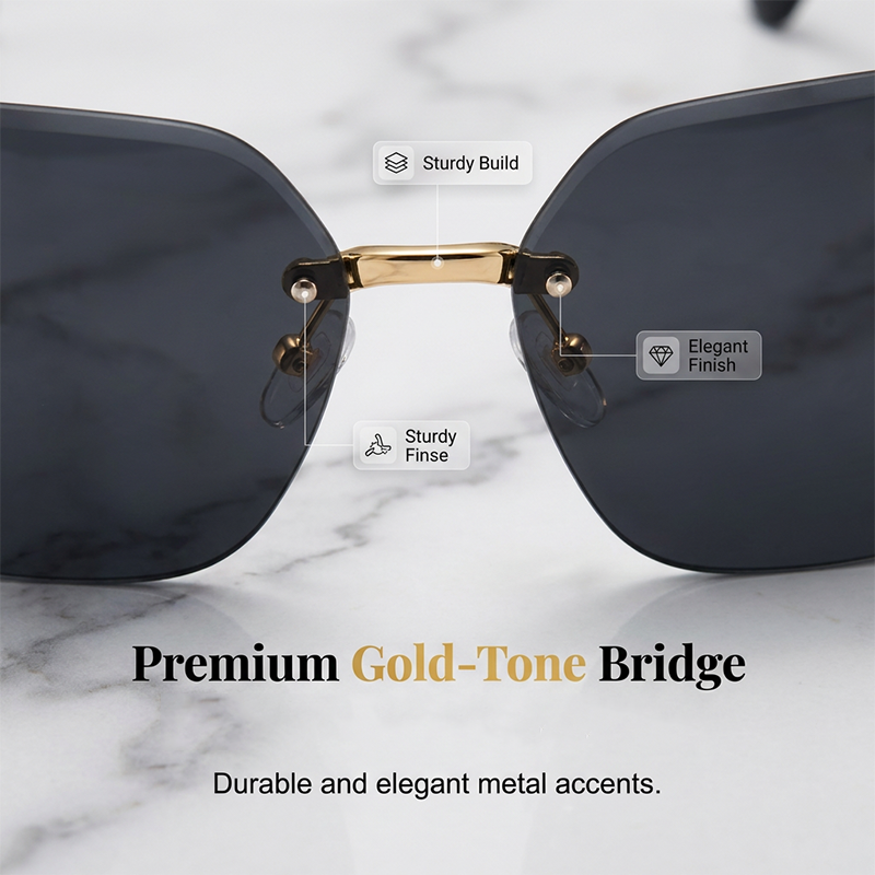 🕶️✨ Rahmenlose, übergroße Sonnenbrille in quadratischer Form – 50% RABATT! Perfekt für jeden Gesichtstyp. 🔥☀️