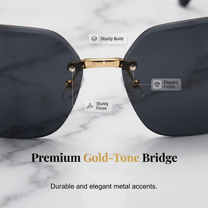 🕶️✨ Rahmenlose, übergroße Sonnenbrille in quadratischer Form – 50% RABATT! Perfekt für jeden Gesichtstyp. 🔥☀️