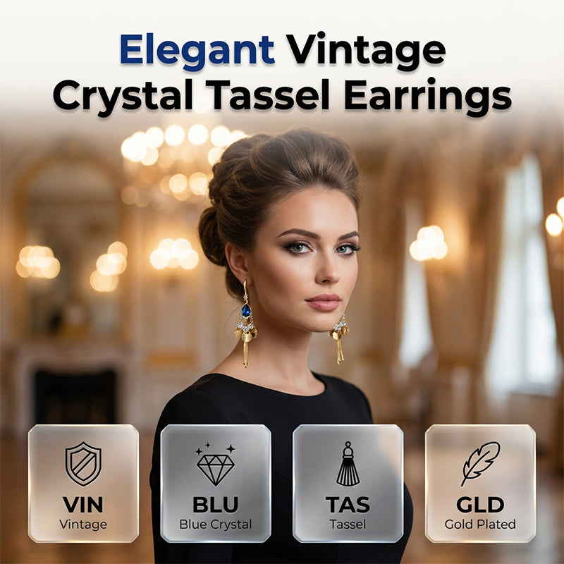 📢📢50% RABATT!! ⏰ Elegante Vintage Strass-Tropfenohrringe