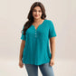 Damen Casual Kurzarm-Shirt in großen Größen – Eleganter V-Ausschnitt, lockere Passform
