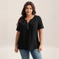 Damen Casual Kurzarm-Shirt in großen Größen – Eleganter V-Ausschnitt, lockere Passform