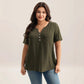 Damen Casual Kurzarm-Shirt in großen Größen – Eleganter V-Ausschnitt, lockere Passform