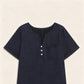 Damen Casual Kurzarm-Shirt in großen Größen – Eleganter V-Ausschnitt, lockere Passform
