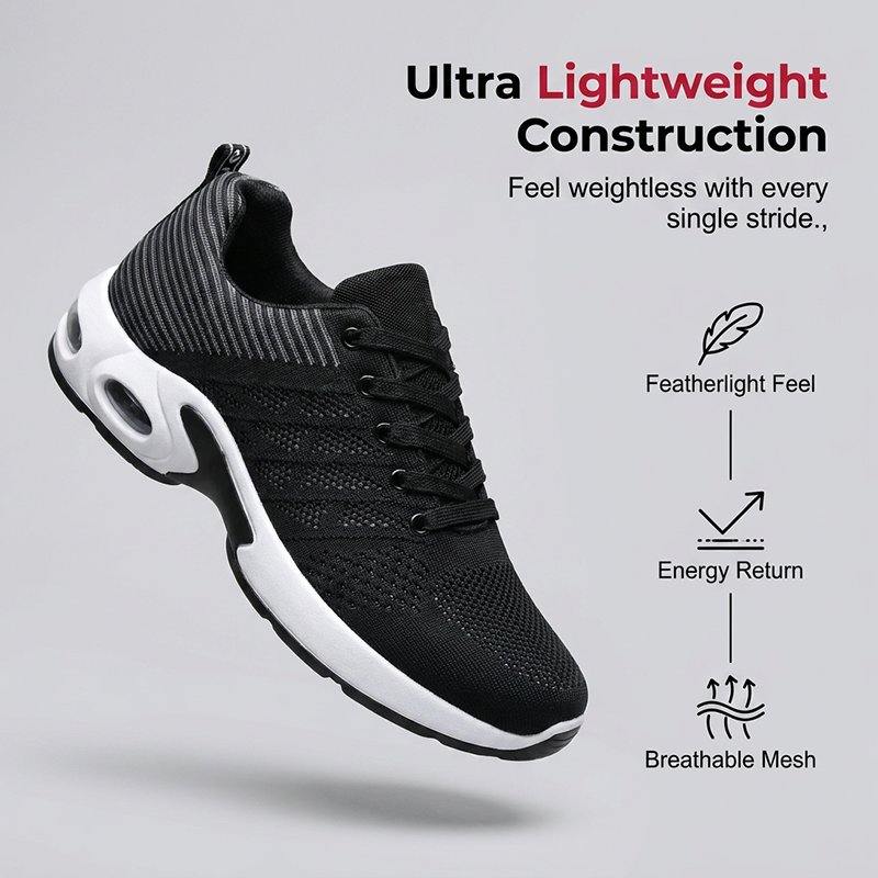👟 50% RABATT! 💨 Herren Atmungsaktive Sportschuhe – Leicht & stoßdämpfend – Flexibles Mesh-Obermaterial, perfekt für Laufen, Fitness oder den Alltag – bleibt auch an heißen Tagen angenehm trocken 🏃‍♂️
