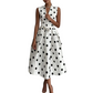👗🌸 50% RABATT! Damen-Kleid mit Polka-Dot-Muster, V-Ausschnitt & ärmellos – Luftig, elegant & vielseitig für Alltag, Büro & besondere Anlässe ✨