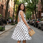 👗🌸 50% RABATT! Damen-Kleid mit Polka-Dot-Muster, V-Ausschnitt & ärmellos – Luftig, elegant & vielseitig für Alltag, Büro & besondere Anlässe ✨