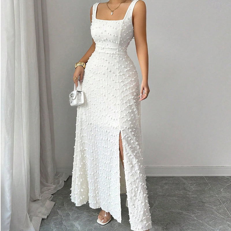 🏆LAST DAY SALE 50% OFF🔥Women's Sleeveless Square Neck Split Maxi Dress