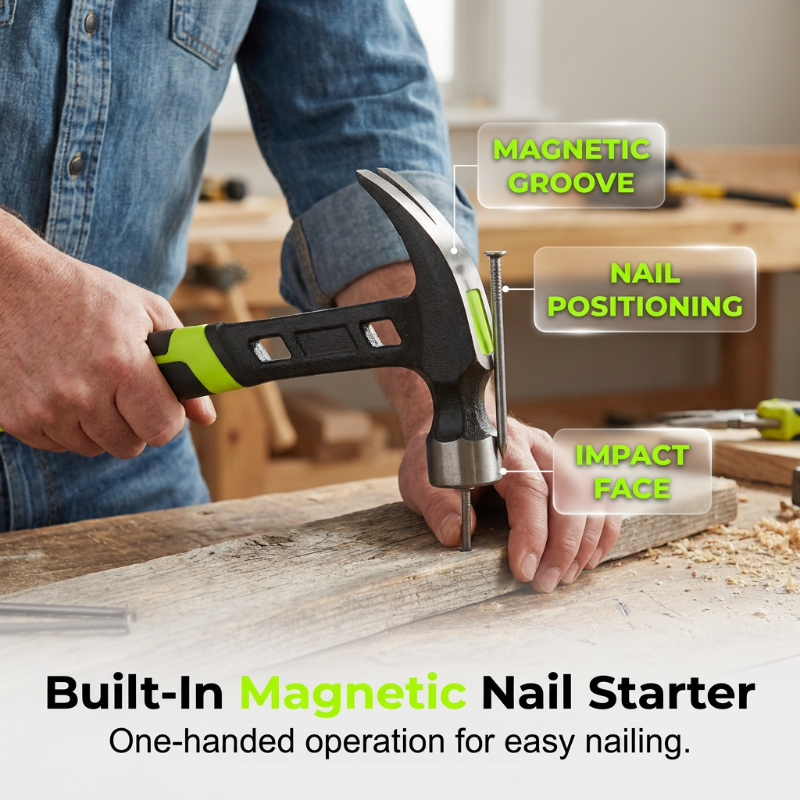 🔨 Multifunktions-Krallenhammer aus geschmiedetem Kohlenstoffstahl – verstellbarer Winkel, ideal für Zimmerei, Renovierung & Heimwerker 🏠🛠️