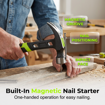 🔨 Multifunktions-Krallenhammer aus geschmiedetem Kohlenstoffstahl – verstellbarer Winkel, ideal für Zimmerei, Renovierung & Heimwerker 🏠🛠️