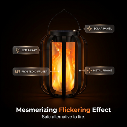 🏮 JETZT 50% RABATT! ☀️ Solar-Flackerflammen-Laterne – Wasserdicht & automatisch – Realistisches warmes Licht, perfekt für Terrassen, Gärten oder Wege – kein Kabel nötig 🌙