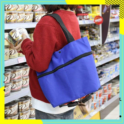🌸LETZTER TAG ZUM SONDERPREIS!!🌸🛒 Faltbarer Einkaufswagen – Die rollende Einkaufstasche, die Ihren Rücken schont.